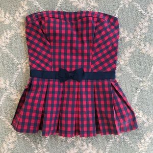 ABERCROMBIE & FITCH Strapless Plaid Top—NWT